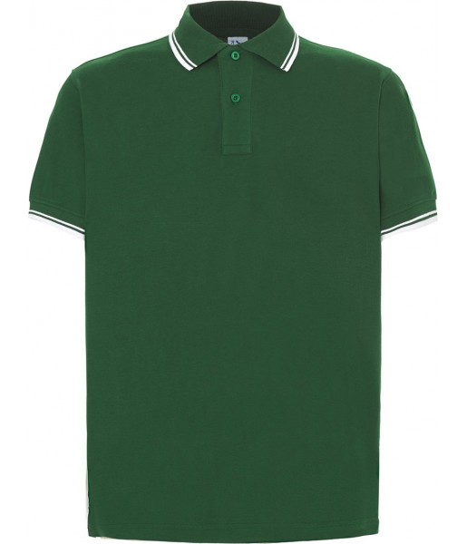 koszulka polo męska regular contrast bawełna 210g contrast pique