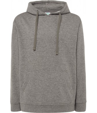 Bluza Dresowa Męska Z Kapturem SWKNG320 Szara Melanżowa