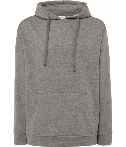Bluza Dresowa Męska Z Kapturem SWKNG320 Szara Melanżowa