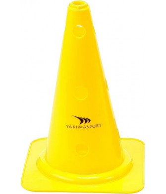 pachołek treningowy z otworami yakima 38 cm żółty do lasek 25 mm i torów koordynacyjnych