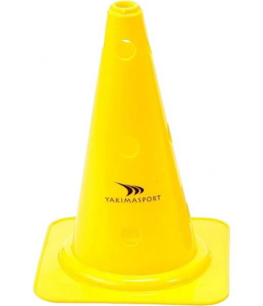 pachołek treningowy z otworami yakima 38 cm żółty do lasek 25 mm i torów koordynacyjnych