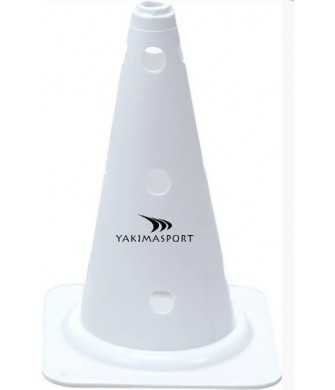 Pachołek Treningowy z Otworami Yakima Wysokość 38 cm Biały