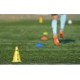 pachołek treningowy z otworami 23 cm, pasuje do lasek 1 m i 1,6 m, trwały i lekki, idealny do treningów piłkarskich w szkołach i