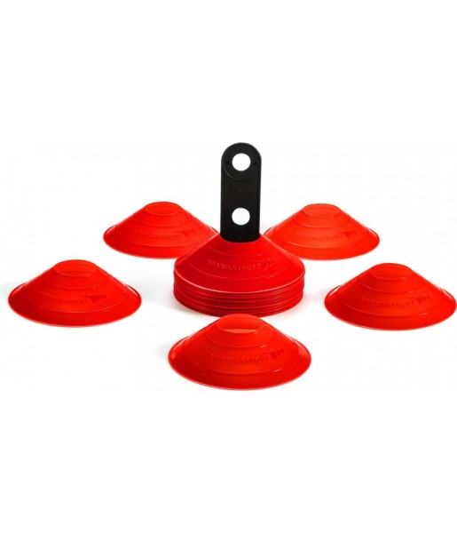 stożki treningowe wysepki grzybki 30 sztuk żółte do wyznaczania boisk i torów treningowych