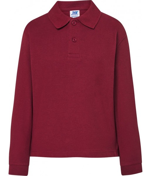koszulka polo dziecięca ls długa bawełna 210g do szkoły
