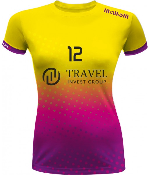 koszulka siatkarska damska dora n – elastyczna, oddychająca, do siatkówki halowej, nadruk sublimacyjny