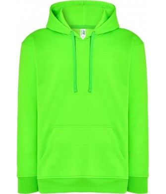 Zielona limonkowa neonowa bluza dresowa męska z kapturem JHK SWRA KNG LMF