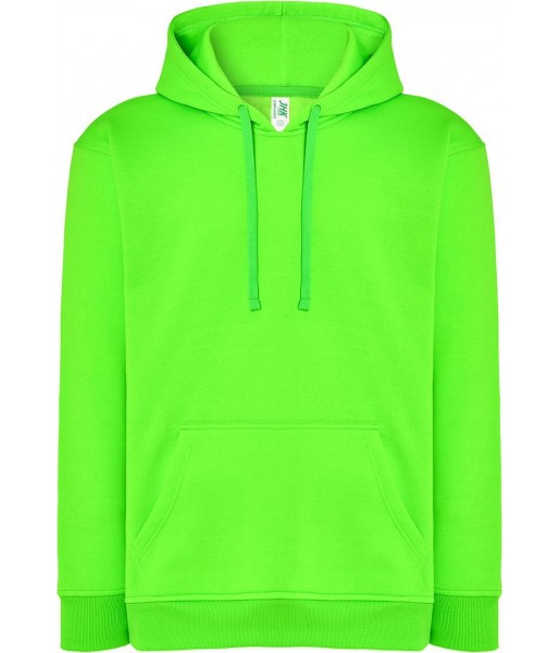 Zielona limonkowa neonowa bluza dresowa męska z kapturem JHK SWRA KNG LMF