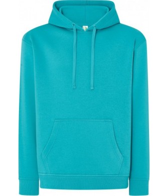 Bluza dresowa męska z kapturem JHK SWRA KNG turkusowa akwamarynowa AQM
