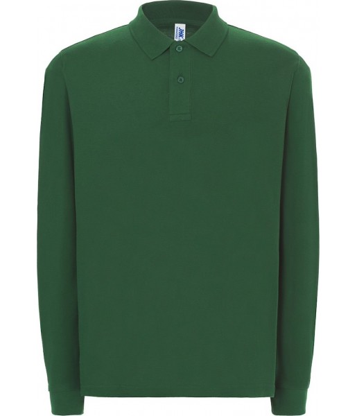 koszulka polo męska ls z długim rękawem bawełna pique 210 g elegancka trwała do pracy i na co dzień