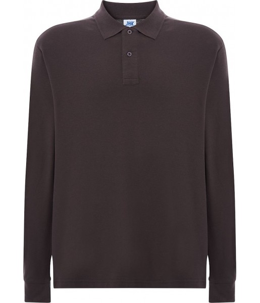 koszulka polo męska ls z długim rękawem bawełna pique 210 g elegancka trwała do pracy i na co dzień