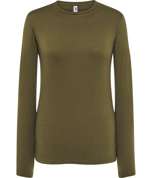 koszulka damska regular ls długi rękaw bawełna lekka wygodna idealna do nadruków i zastosowań sportowych