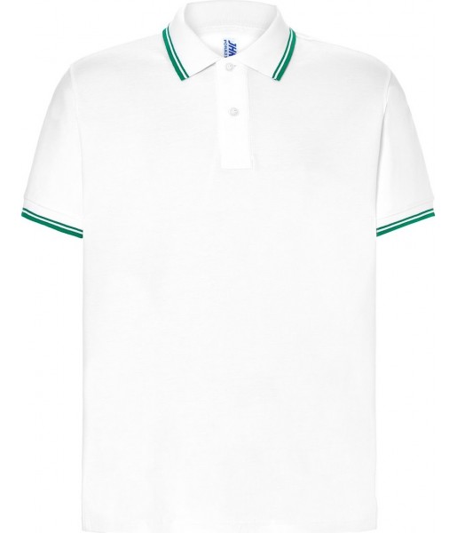 koszulka polo męska regular contrast bawełna 210g contrast pique