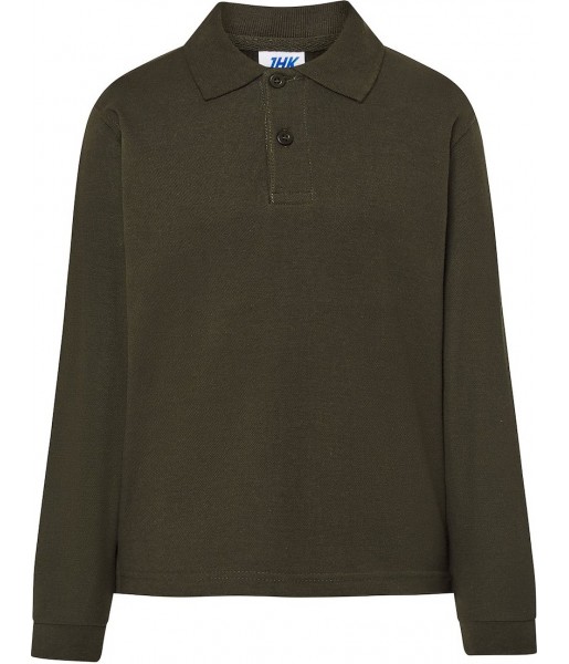 koszulka polo dziecięca ls długa bawełna 210g do szkoły