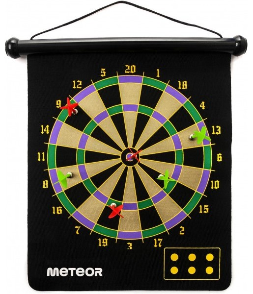 tarcza do darta meteor magnetyczna dwustronna zwijana 6 rzutek bezpieczna do domu szkoły