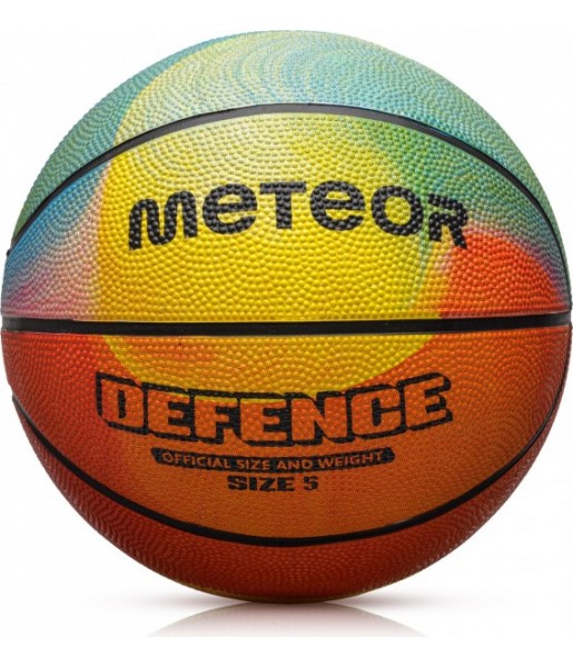 piłka koszowa meteor defence rozmiar 5 gumowa antypoślizgowa do treningów dzieci