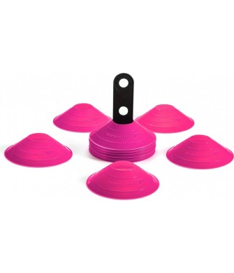 stożki treningowe wysepki grzybki 30 sztuk żółte do wyznaczania boisk i torów treningowych