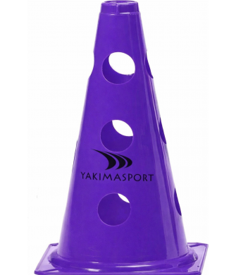 pachołek treningowy z otworami 23 cm, pasuje do lasek 1 m i 1,6 m, trwały i lekki, idealny do treningów piłkarskich w szkołach