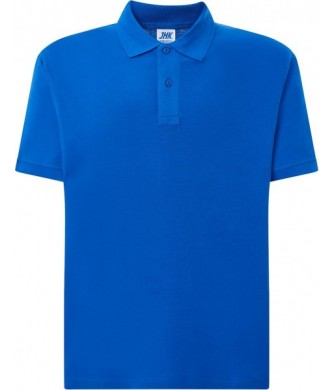 Niebieska koszulka polo męska JHK PORA 210 Worker 210 g/m²