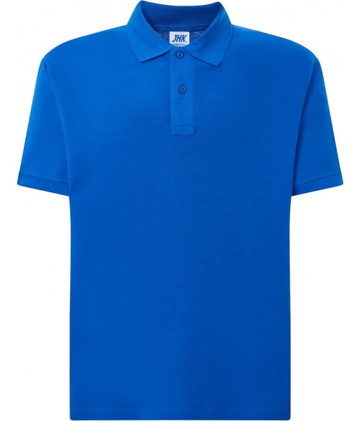 Niebieska koszulka polo męska JHK PORA 210 Worker 210 g/m²
