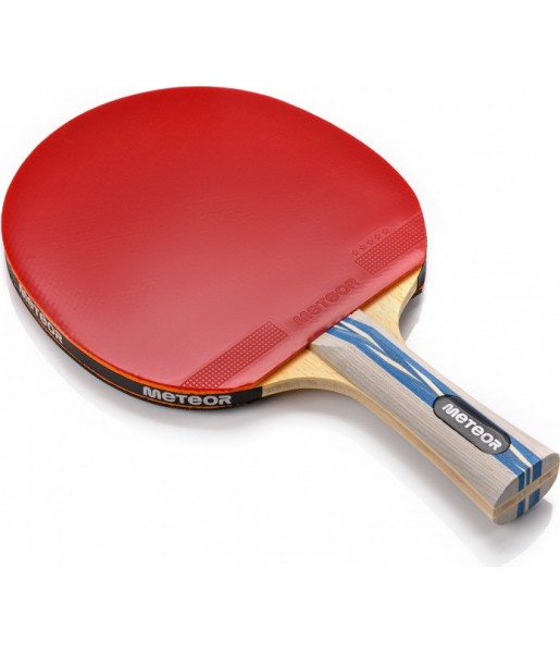 rakietka meteor jet stream do tenisa stołowego, sprężysta guma, okleina, drewno i pianka PU, dobra kontrola