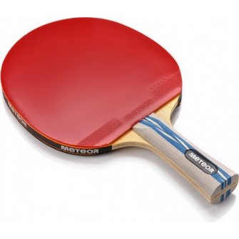 rakietka meteor jet stream do tenisa stołowego, sprężysta guma, okleina, drewno i pianka PU, dobra kontrola