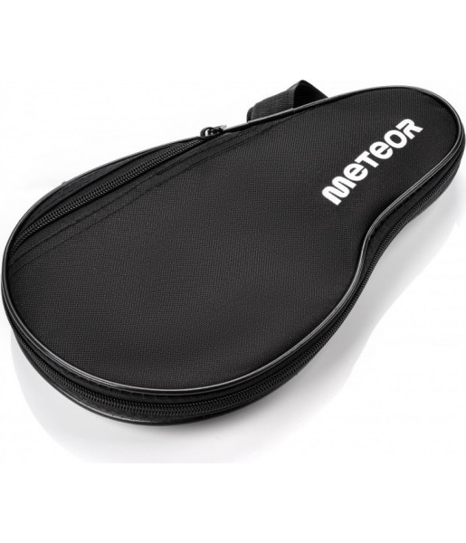 etui meteor pro czarne na paletkę do ping ponga i piłeczki, na zamek, kieszeń