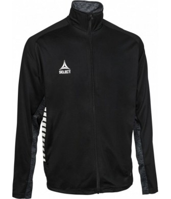 bluza treningowa select spain zip v25 czarna, rozpinana, kieszenie boczne na suwak, 100% poliester