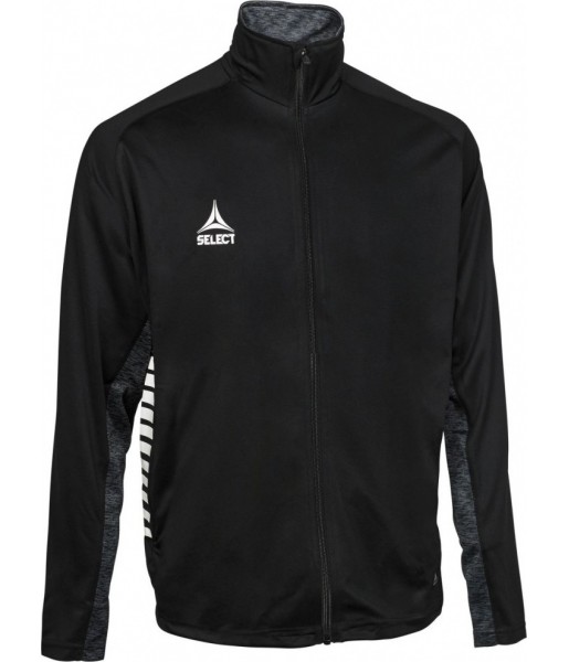 bluza treningowa select spain zip v25 czarna, rozpinana, kieszenie boczne na suwak, 100% poliester