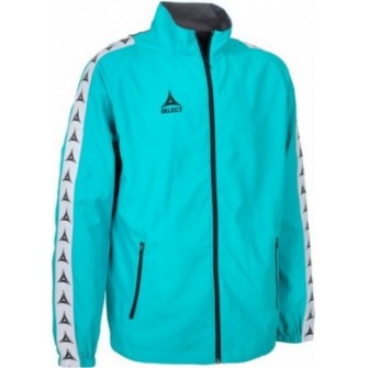bluza treningowa select ultimate zip turkusowa, poliestrowe mikrowłókno, siatkowa podszewka