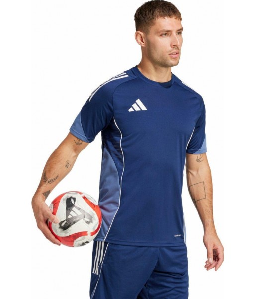 koszulka sportowa adidas tiro 25 competition ji6555 granatowa, aeroready, siateczkowe panele