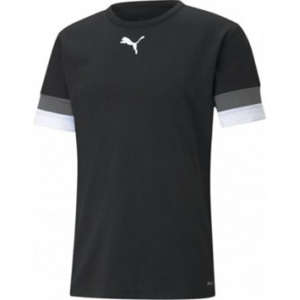 koszulka sportowa puma teamrise 704932 03 czarna, drycell, siateczka na rękawach