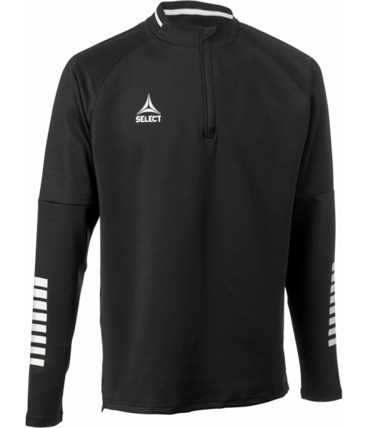bluza treningowa select monaco half zip v24 czarna, 1/2 zip, mikropoliester 220 g/m2