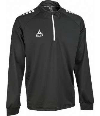bluza treningowa select spain half zip v25 czarna, 1/2 zip, szybkoschnąca, mikropoliester 220 g/m2