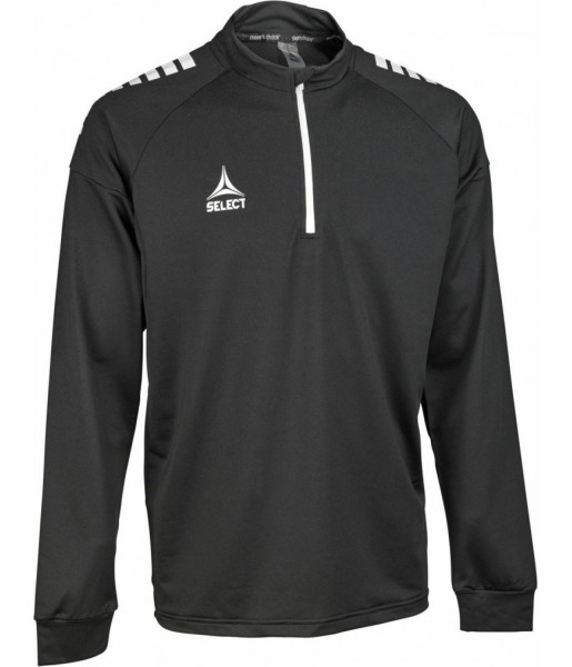 bluza treningowa select spain half zip v25 czarna, 1/2 zip, szybkoschnąca, mikropoliester 220 g/m2