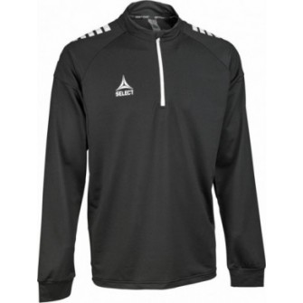 bluza treningowa select spain half zip v25 czarna, 1/2 zip, szybkoschnąca, mikropoliester 220 g/m2