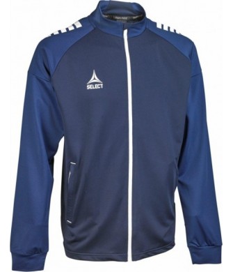 bluza treningowa select spain zip junior v25 granatowa, rozpinana, kieszenie boczne na suwak, poliester