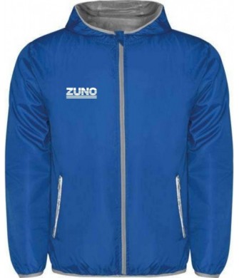 kurtka przeciwdeszczowa wiatrówka zuno junior niebieska, lekka, wiatroszczelna, poliester 60 g/m2
