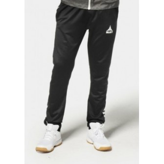 spodnie treningowe select spain regular czarne v25, wąskie nogawki z zamkiem, regular fit