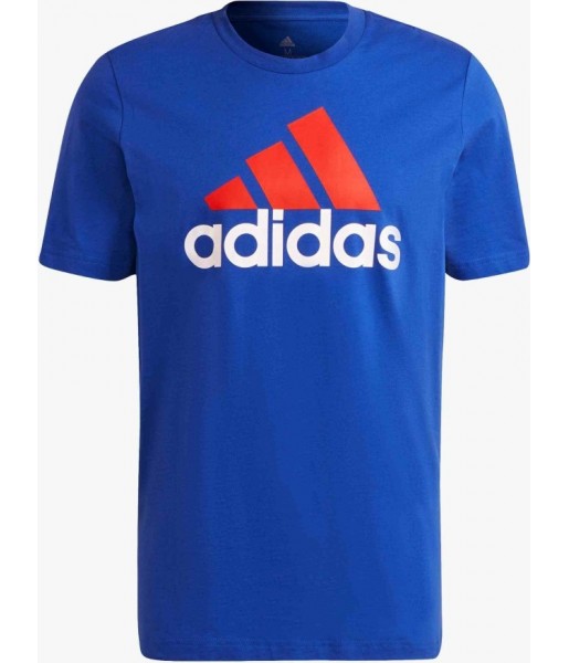 koszulka adidas big logo h12174 niebieska, bawełniana, badge of sport, standardowy krój