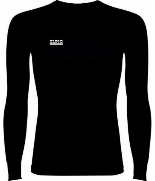 koszulka termoaktywna zuno junior czarna, długi rękaw, oddychająca, poliamid elastan 200 g/m2