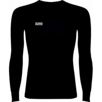 koszulka termoaktywna zuno junior czarna, długi rękaw, oddychająca, poliamid elastan 200 g/m2