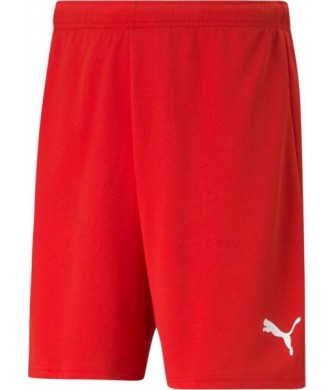 spodenki sportowe puma teamrise 704942 01 czerwone, drycell, regularny krój, treningowe