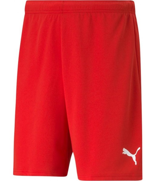 spodenki sportowe puma teamrise 704942 01 czerwone, drycell, regularny krój, treningowe