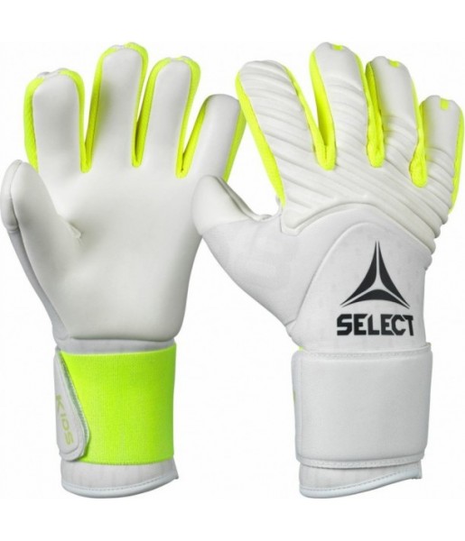 rękawice bramkarskie select 88 kids negative cut, ultra pro 3 mm, biało jasnozielone
