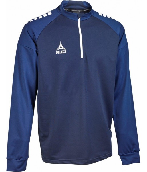 bluza treningowa select spain half zip junior v25 granatowa, 1/2 zip, mikropoliester 220 g/m2