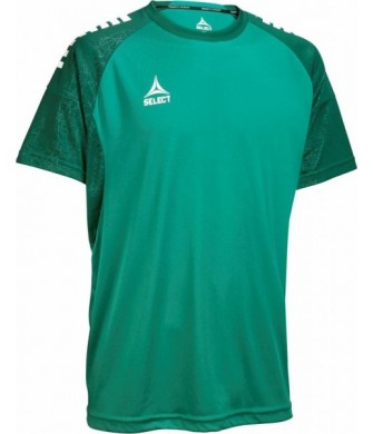 koszulka piłkarska select spain junior v25 zielona, lekka, oddychająca, szybkoschnąca