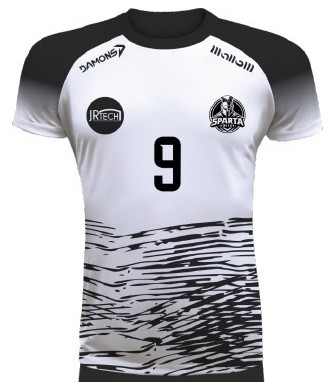 koszulka siatkarska defender pro p3 biało-czarna do siatkówki halowej z personalizacją