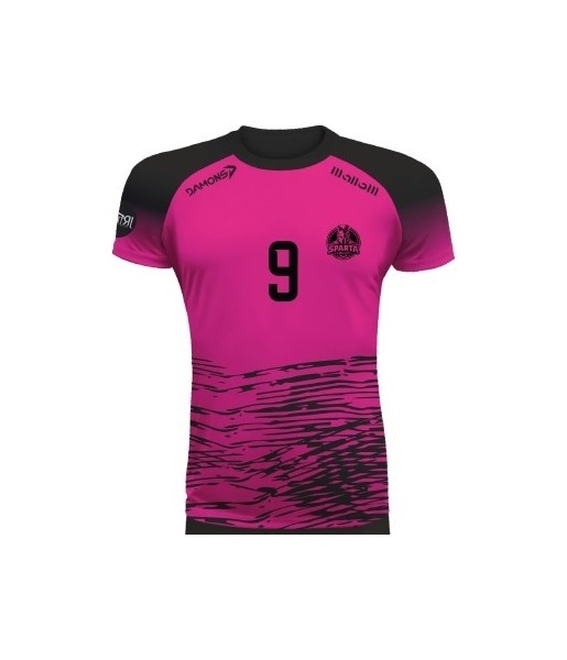 koszulka siatkarska defender pro p3 różowo-czarna do siatkówki halowej z personalizacją