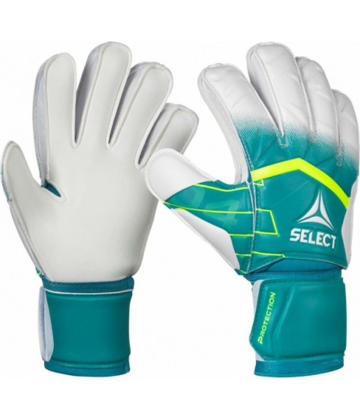rękawice bramkarskie select 04 protection junior v24 zielono-białe new basic 3 mm z ochroną palców